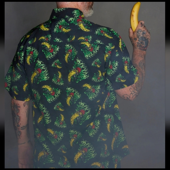 Fortunate Youth By Dixxon Mens Party Shirt Sz 4XL regae Banana Spring Summer - Picture 2 of 16